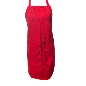 KitchenAid Bib Apron Unisex One Size Red Excellent Embroidered Logo Pockets